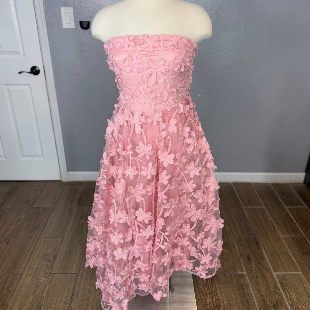 Selfie Leslie Dori Floral Embellished Midi Dress Blush, XL